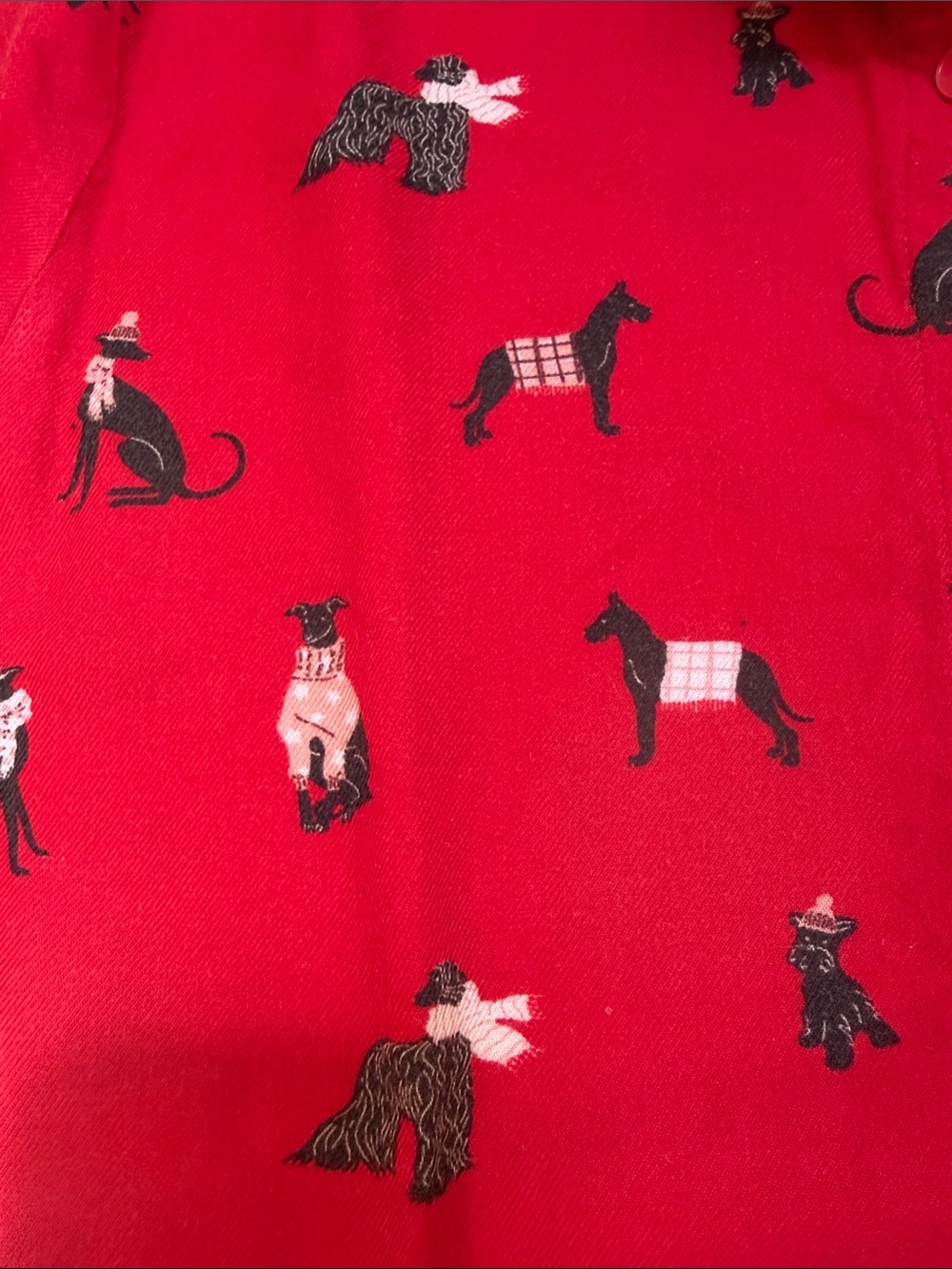 Loft red Dog print sleepwear set S/M. - Picture 5 of 13